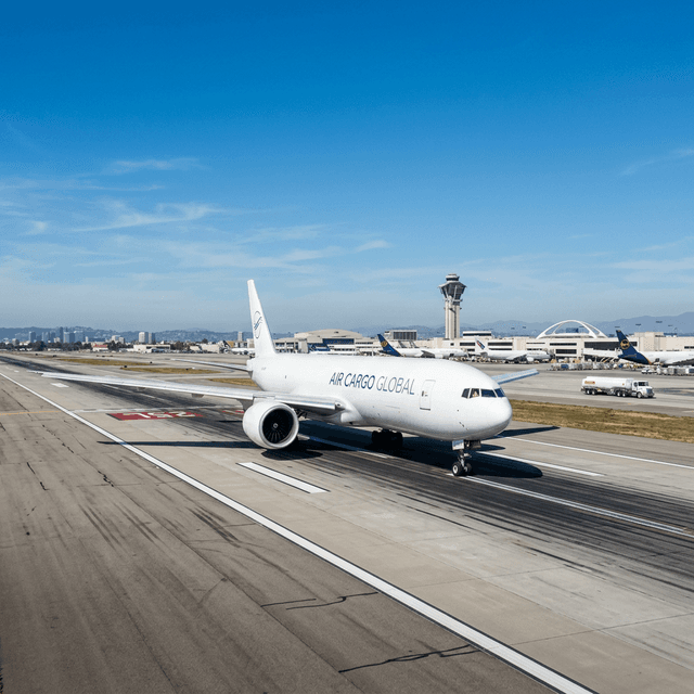 Cargo airplane background